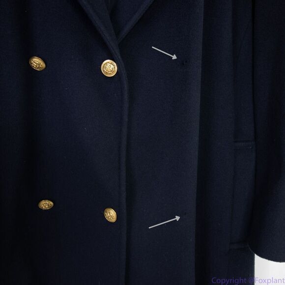 Vintage Talbots Pea Coat, USA made, wool,‎ navy blue, size 16 - Picture 15 of 16